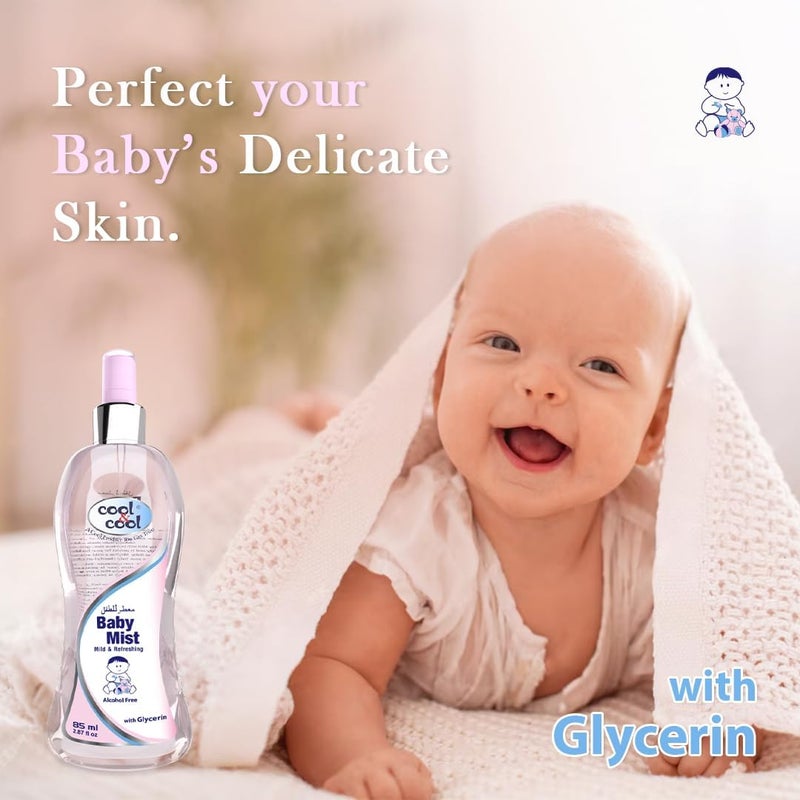 Cool & Cool Baby Mist Cologne- 85Ml - Alcohol Free, Paraben Free, Glycerin, Mild And Refreshing - Image 4